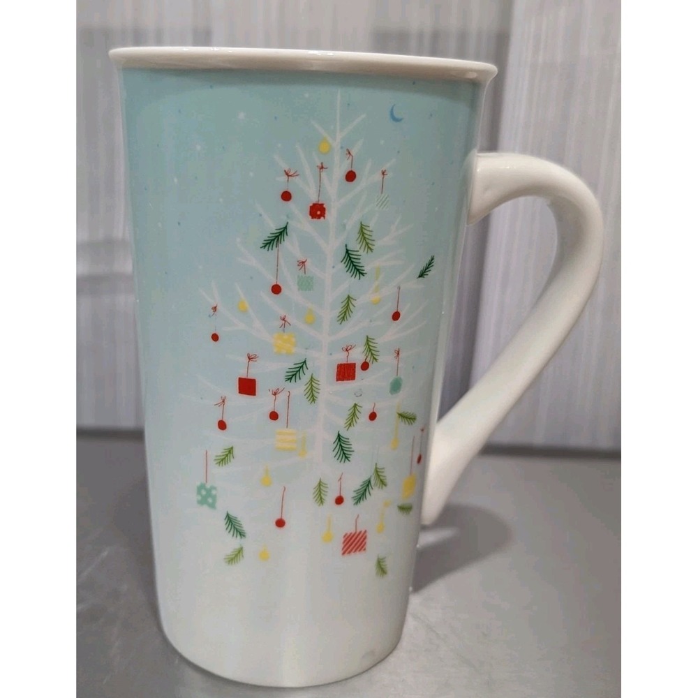 Starbucks 2019 Pastel Green Christmas Tree/Holiday 16 Oz Coffee Mug. See Picture